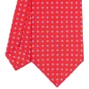 E.Marinella CRAVATTA SARTORIALE CLASSICA IN SETA ROSSA Microfantasia fiore Online