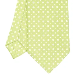 E.Marinella CRAVATTA SARTORIALE CLASSICA IN SETA VERDE CHIARO Microfantasia fiore Discount