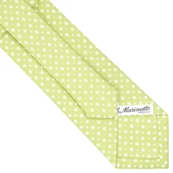 E.Marinella CRAVATTA SARTORIALE CLASSICA IN SETA VERDE CHIARO Microfantasia fiore Discount