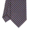 E.Marinella CRAVATTA SARTORIALE CLASSICA IN SETA BLU SCURO Microfantasia fiore Discount
