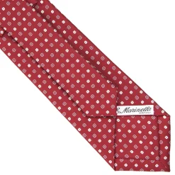 E.Marinella CRAVATTA SARTORIALE CLASSICA IN SETA BORDEAUX Microfantasia fiore Clearance