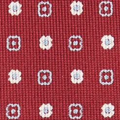 E.Marinella CRAVATTA SARTORIALE CLASSICA IN SETA BORDEAUX Microfantasia fiore Clearance