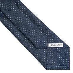 E.Marinella CRAVATTA SARTORIALE CLASSICA IN SETA BLU SCURO Pois Best