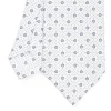 E.Marinella CRAVATTA SARTORIALE CLASSICA IN SETA BIANCA Microfantasia fiore Discount