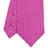 E.Marinella CRAVATTA SARTORIALE CLASSICA IN SETA FUCSIA Microfantasia fiore Best