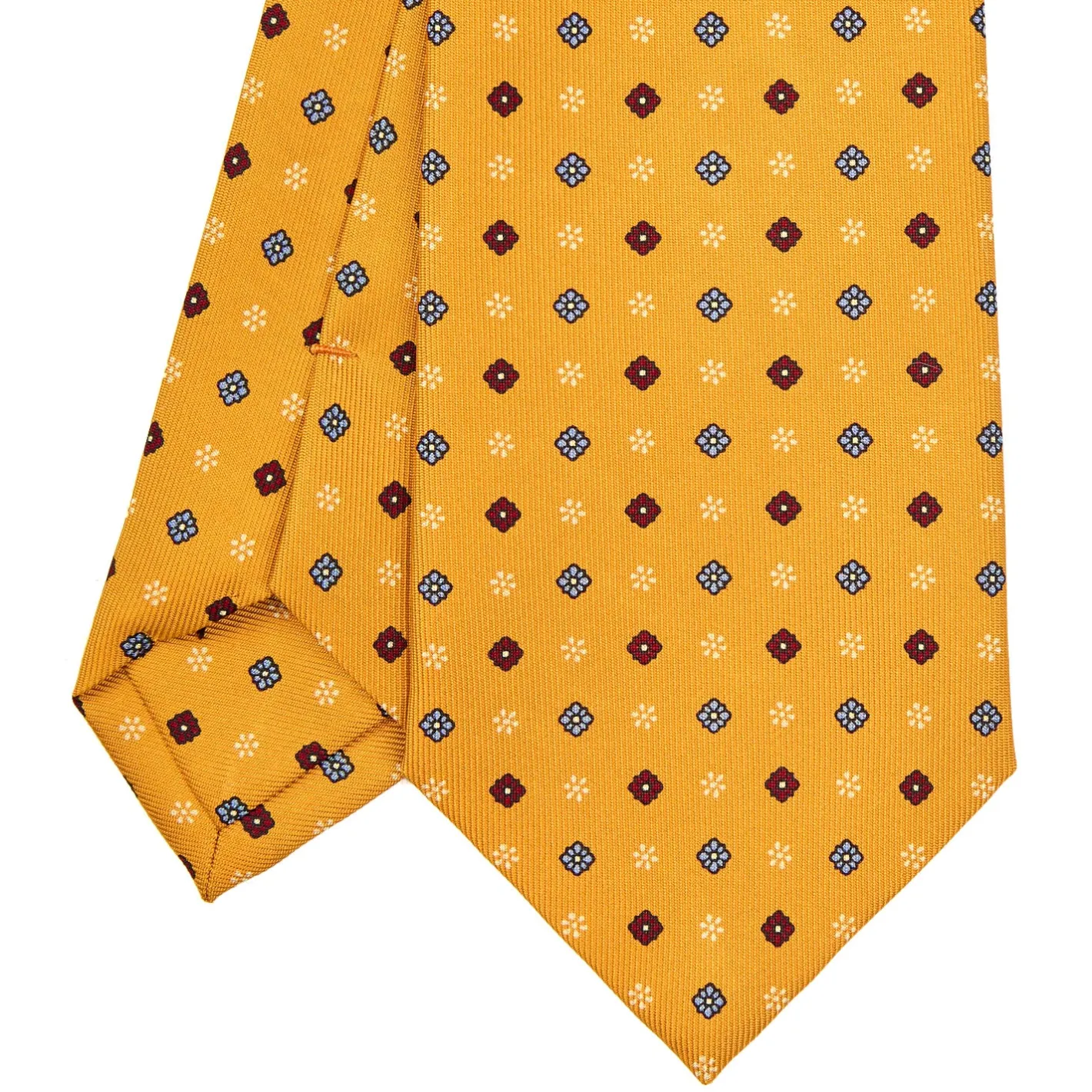 E.Marinella CRAVATTA SARTORIALE CLASSICA IN SETA GIALLA Microfantasia fiore Online