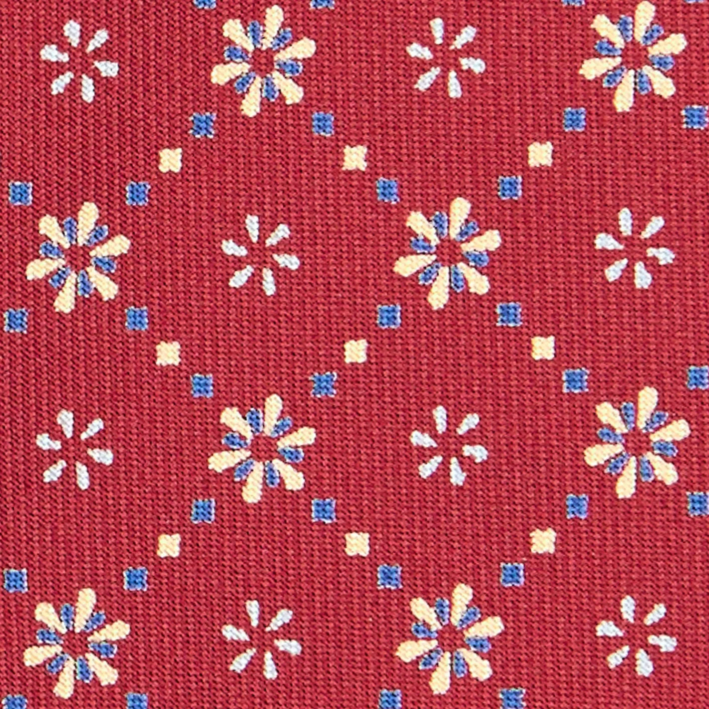 E.Marinella CRAVATTA SARTORIALE CLASSICA IN SETA BORDEAUX Microfantasia fiore