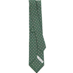 E.Marinella CRAVATTA SARTORIALE CLASSICA IN SETA VERDE SCURO Microfantasia fiore Discount