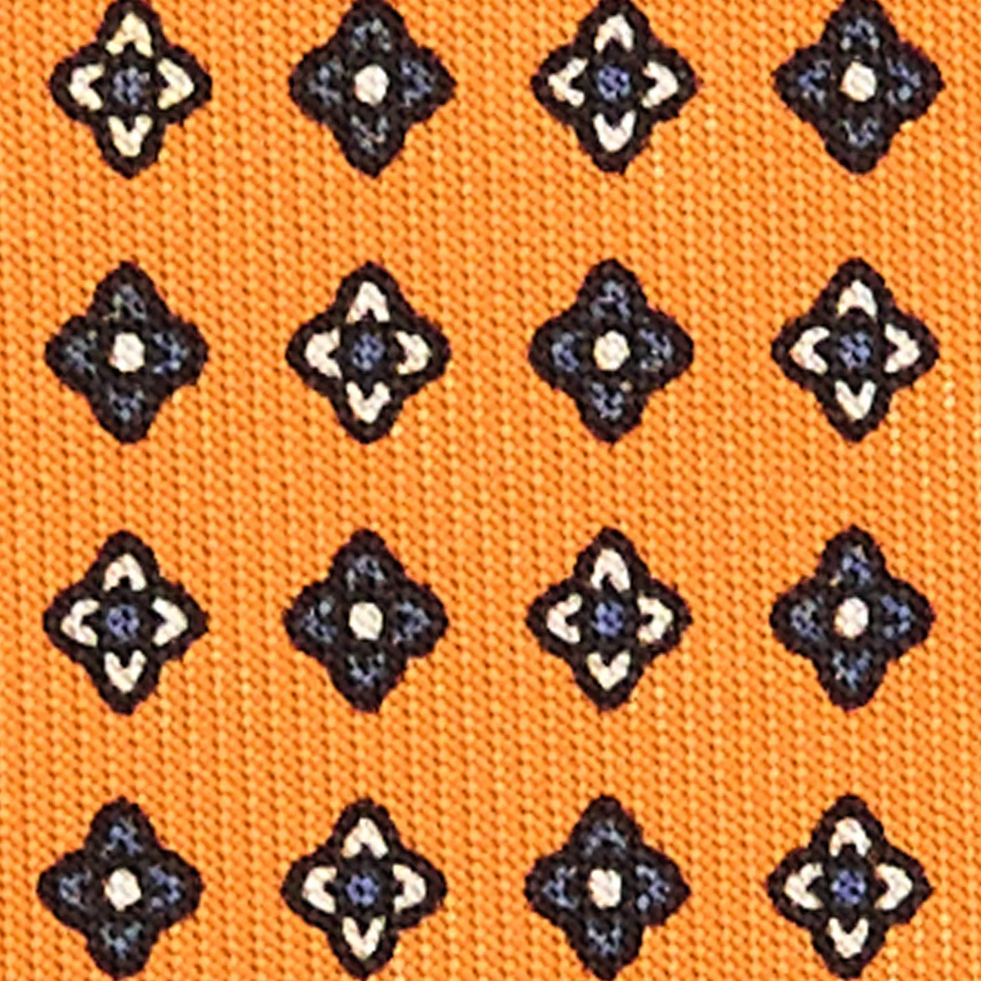 E.Marinella CRAVATTA SARTORIALE CLASSICA IN SETA ARANCIONE Microfantasia fiore Online