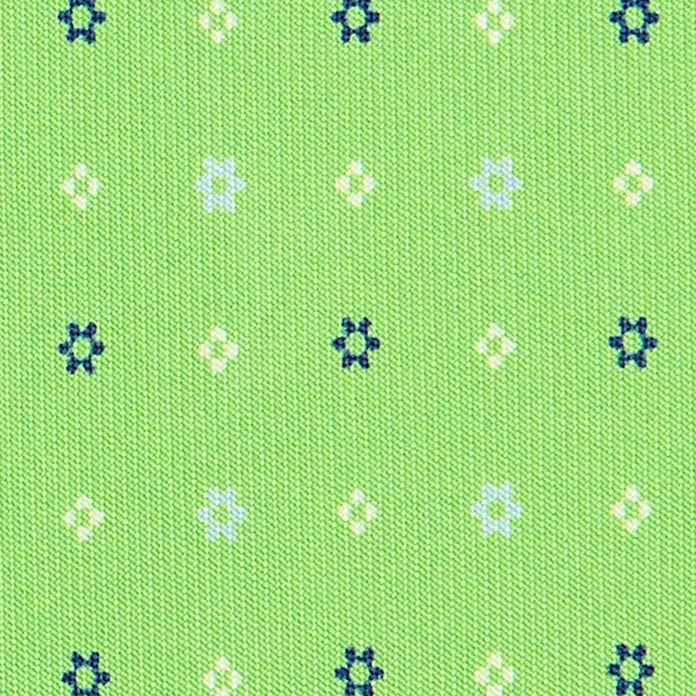 E.Marinella CRAVATTA SARTORIALE CLASSICA IN SETA VERDE CHIARO Microfantasia fiore Clearance