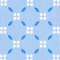 E.Marinella CRAVATTA SARTORIALE CLASSICA IN SETA AZZURRA Microfantasia fiore Clearance