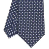 E.Marinella CRAVATTA SARTORIALE CLASSICA IN SETA BLU SCURO Microfantasia fiore Outlet