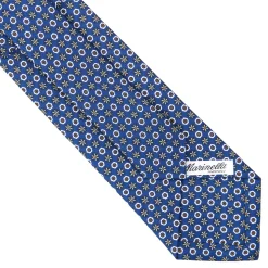 E.Marinella CRAVATTA SARTORIALE CLASSICA IN SETA BLU Microfantasia fiore Online