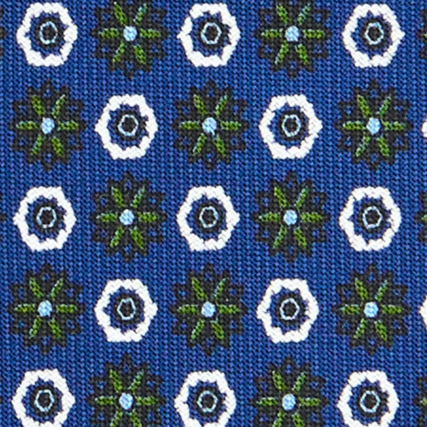 E.Marinella CRAVATTA SARTORIALE CLASSICA IN SETA BLU Microfantasia fiore Discount
