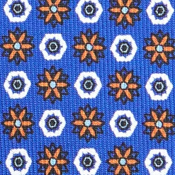 E.Marinella CRAVATTA SARTORIALE CLASSICA IN SETA BLUETTE Microfantasia fiore