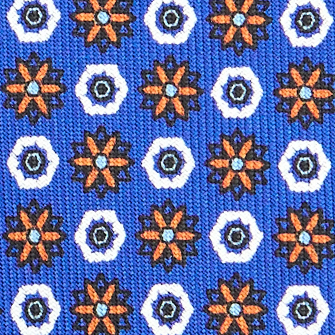 E.Marinella CRAVATTA SARTORIALE CLASSICA IN SETA BLUETTE Microfantasia fiore