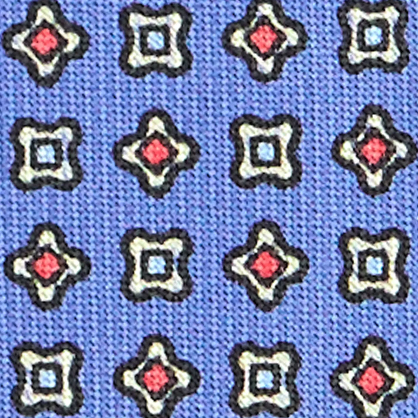E.Marinella CRAVATTA SARTORIALE CLASSICA IN SETA AZZURRO POLVERE Microfantasia fiore Outlet
