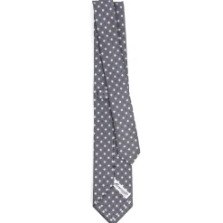 E.Marinella CRAVATTA SARTORIALE 7 CM IN SETA GRIGIO SCURO Microfantasia fiore Discount