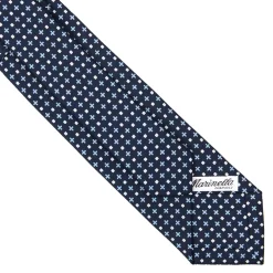 E.Marinella CRAVATTA SARTORIALE 7 CM IN SETA BLU SCURO Microfantasia fiore Online