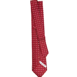 E.Marinella CRAVATTA SARTORIALE EXTRA LONG IN SETA BORDEAUX Microfantasia fiore Online