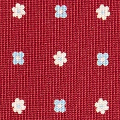 E.Marinella CRAVATTA SARTORIALE EXTRA LONG IN SETA BORDEAUX Microfantasia fiore Online