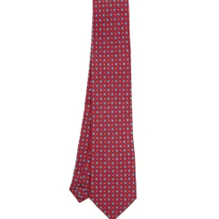 E.Marinella CRAVATTA SARTORIALE EXTRA LONG IN SETA BORDEAUX Microfantasia fiore Discount