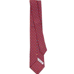 E.Marinella CRAVATTA SARTORIALE EXTRA LONG IN SETA BORDEAUX Microfantasia fiore Discount