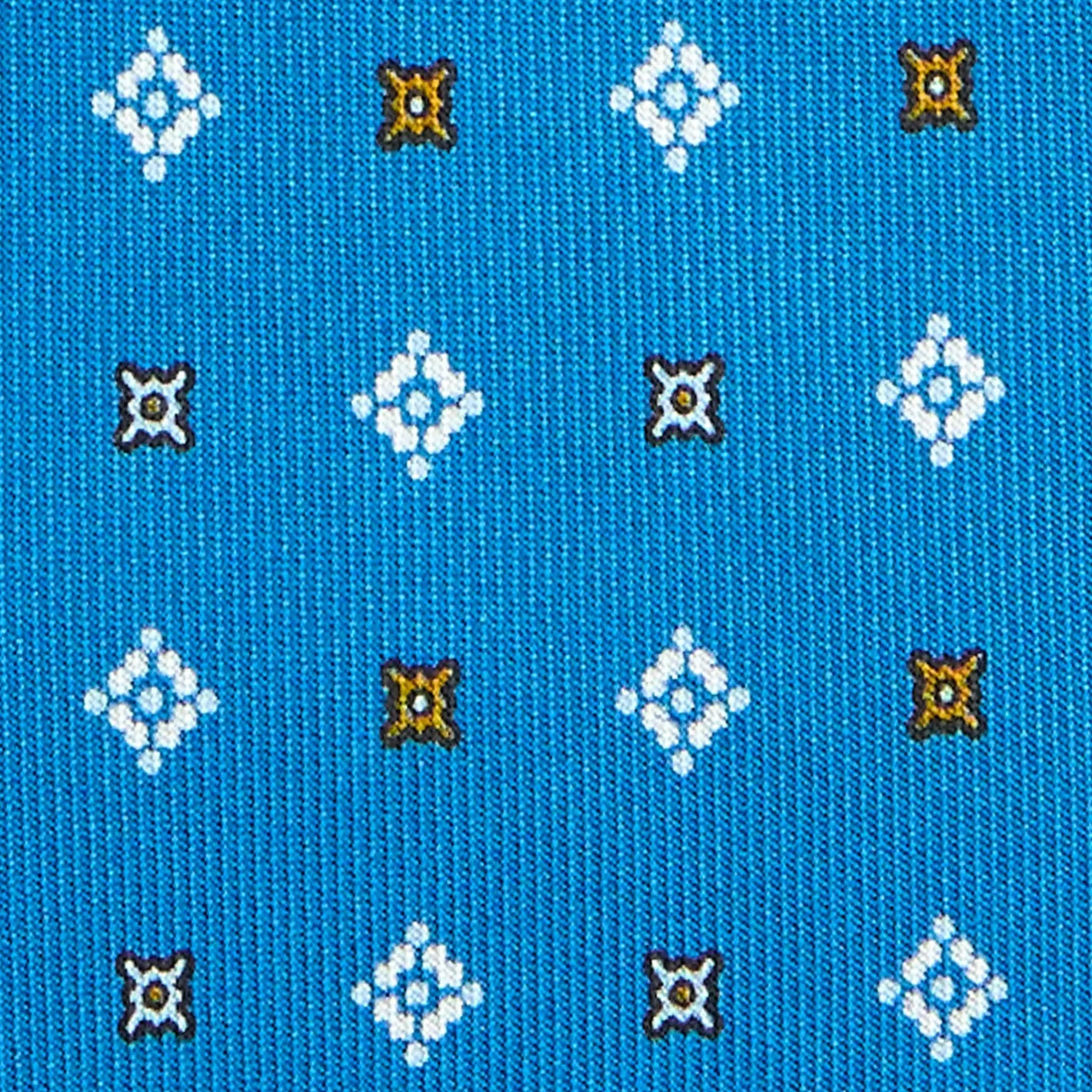 E.Marinella CRAVATTA SARTORIALE EXTRA LONG IN SETA BLU MEDIO Microfantasia fiore
