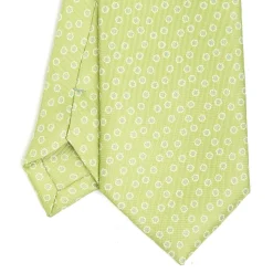 E.Marinella CRAVATTA SARTORIALE EXTRA LONG IN SETA VERDE CHIARO Microfantasia fiore Online