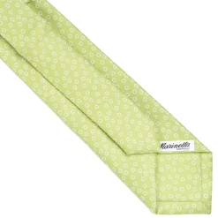 E.Marinella CRAVATTA SARTORIALE EXTRA LONG IN SETA VERDE CHIARO Microfantasia fiore Online