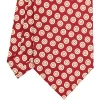 E.Marinella CRAVATTA SARTORIALE EXTRA LONG IN SETA BORDEAUX Collezione heritage Outlet