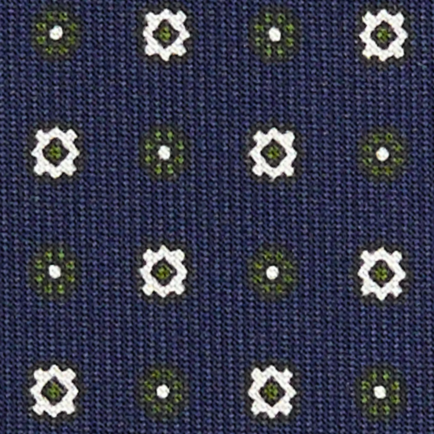 E.Marinella CRAVATTA SARTORIALE EXTRA LONG IN SETA BLU SCURO Microfantasia fiore Sale