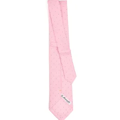 E.Marinella CRAVATTA SARTORIALE EXTRA LONG IN SETA ROSA Microfantasia fiore Discount
