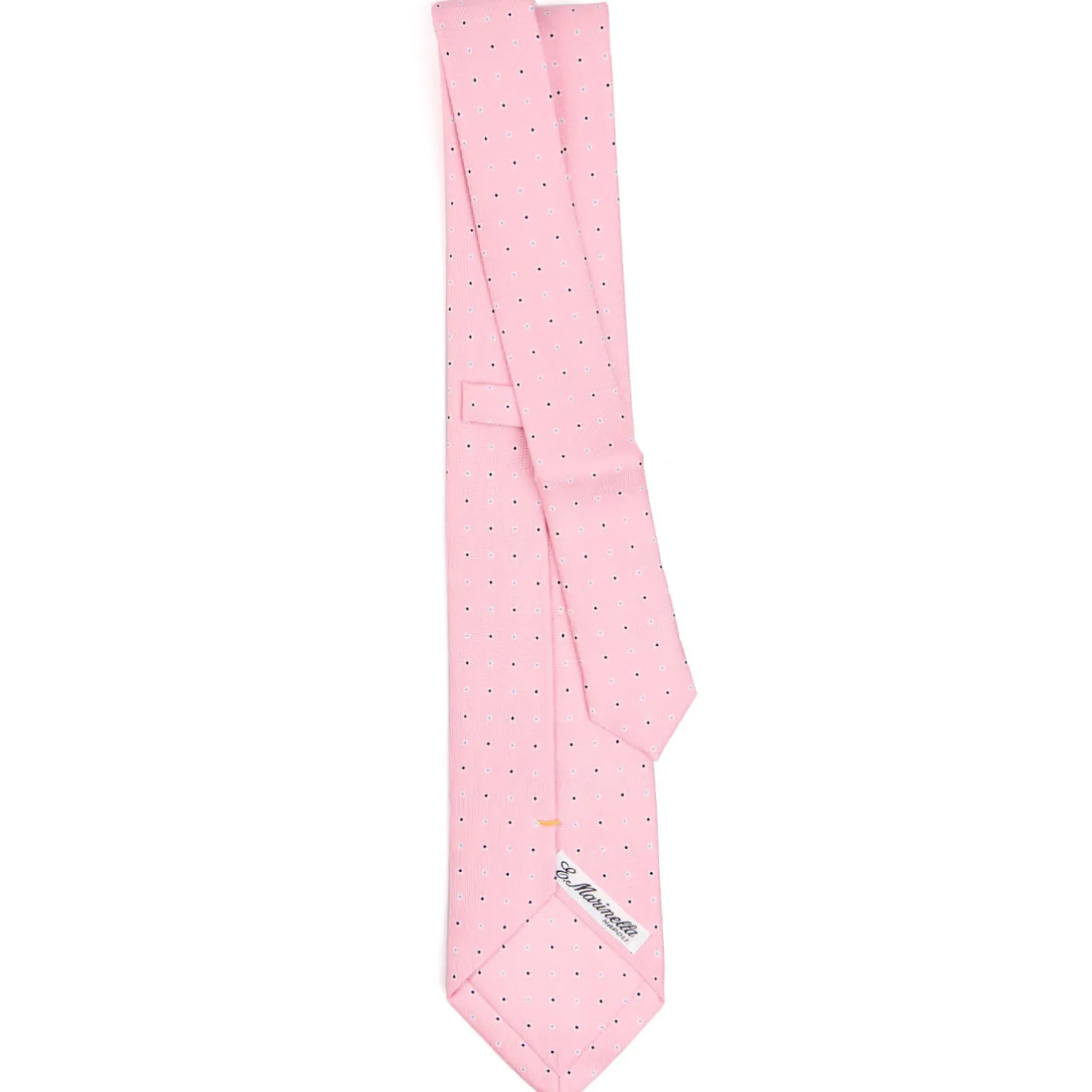 E.Marinella CRAVATTA SARTORIALE EXTRA LONG IN SETA ROSA Microfantasia fiore Discount
