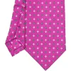 E.Marinella CRAVATTA SARTORIALE EXTRA LONG IN SETA FUCSIA Microfantasia fiore Online
