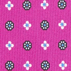 E.Marinella CRAVATTA SARTORIALE EXTRA LONG IN SETA FUCSIA Microfantasia fiore Online
