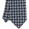 E.Marinella CRAVATTA SARTORIALE EXTRA LONG IN SETA BLU SCURO Collezione heritage