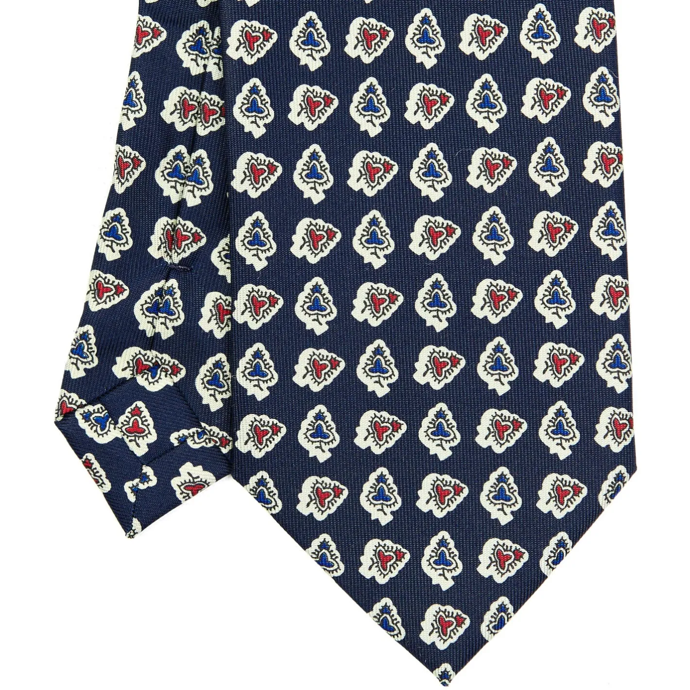E.Marinella CRAVATTA SARTORIALE EXTRA LONG IN SETA BLU SCURO Collezione heritage