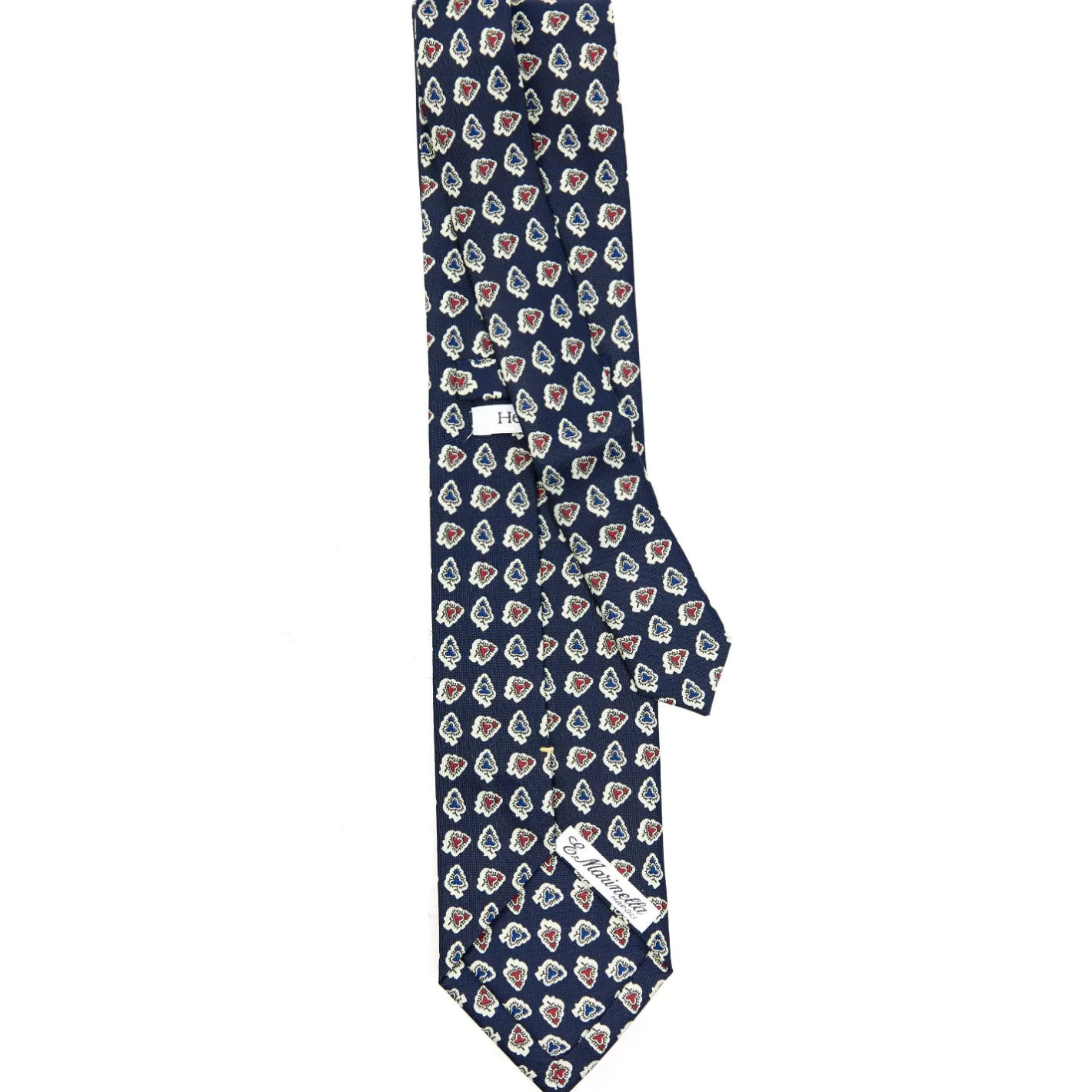 E.Marinella CRAVATTA SARTORIALE EXTRA LONG IN SETA BLU SCURO Collezione heritage