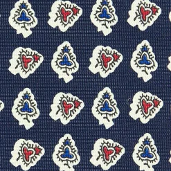 E.Marinella CRAVATTA SARTORIALE EXTRA LONG IN SETA BLU SCURO Collezione heritage