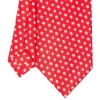 E.Marinella CRAVATTA SARTORIALE EXTRA LONG IN SETA ROSSA Microfantasia fiore Discount