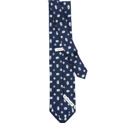 E.Marinella CRAVATTA SARTORIALE EXTRA LONG IN SETA BLU SCURO Collezione heritage Clearance
