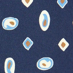 E.Marinella CRAVATTA SARTORIALE EXTRA LONG IN SETA BLU SCURO Collezione heritage Clearance