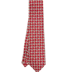 E.Marinella CRAVATTA SARTORIALE EXTRA LONG IN SETA BORDEAUX Collezione heritage Clearance
