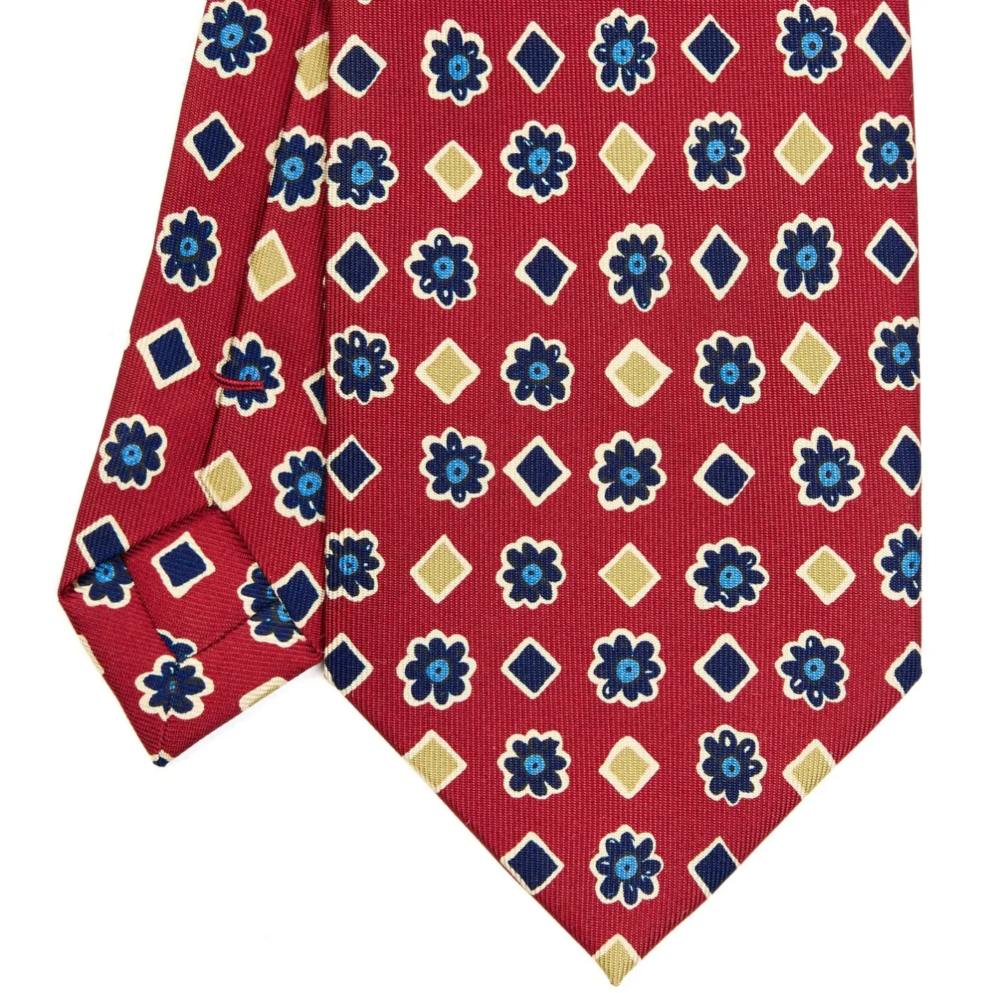 E.Marinella CRAVATTA SARTORIALE EXTRA LONG IN SETA BORDEAUX Collezione heritage Best