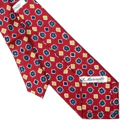 E.Marinella CRAVATTA SARTORIALE EXTRA LONG IN SETA BORDEAUX Collezione heritage Best