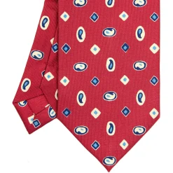 E.Marinella CRAVATTA SARTORIALE EXTRA LONG IN SETA BORDEAUX Collezione heritage Hot