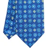 E.Marinella CRAVATTA SARTORIALE EXTRA LONG IN SETA BLU Collezione heritage Hot