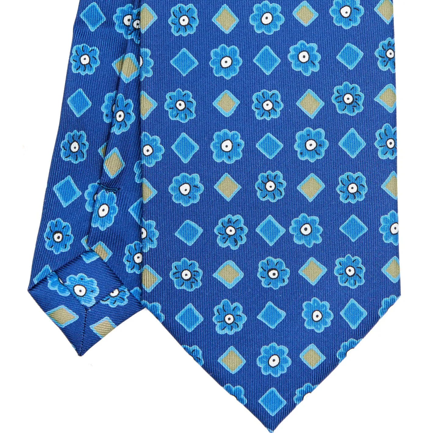 E.Marinella CRAVATTA SARTORIALE EXTRA LONG IN SETA BLU Collezione heritage Hot