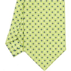 E.Marinella CRAVATTA SARTORIALE EXTRA LONG IN SETA VERDE CHIARO Microfantasia fiore Discount